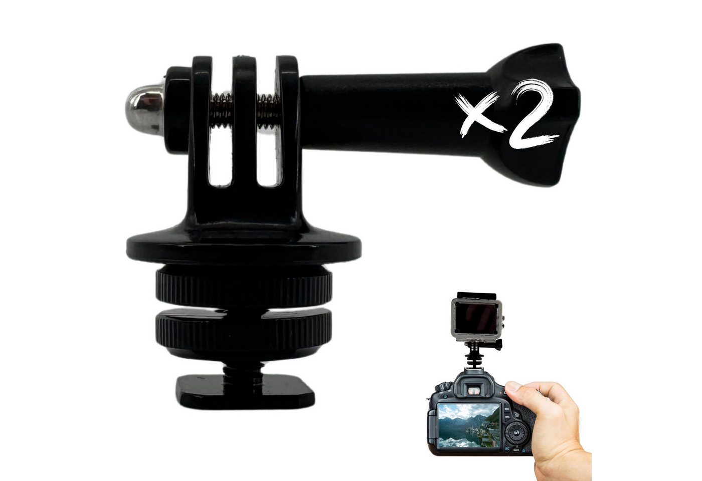 TronicXL 2 Stück Halterung für Kamera Blitzschuh für Actionkamera Actioncam Video-Adapter, Für GoPro Hero Osmo Action 1 2 3 4 5 TronicXL 2 Stück Halterung für Kamera Blitzschuh für Actionkamera Actioncam Video-Adapter, Für GoPro Hero Osmo Action 1 2 3 4 5 von TronicXL