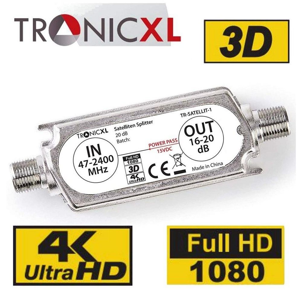 TronicXL 20dB DVBS2 DVB-S2 Satelliten-Leitungsverstärker Inline SAT Verstärker Endverstärker von TronicXL