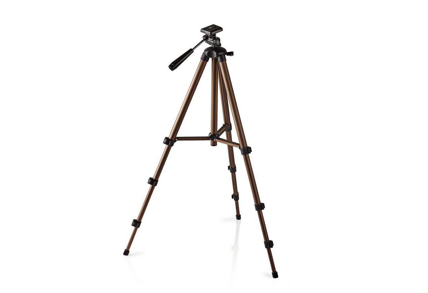 TronicXL 360° Kamerastativ Stativ DSLR Aluminium 130cm für Canon Nikon Sony Kamerastativ (Schwenkarm, Flip Schlösser, Gummifüße) von TronicXL