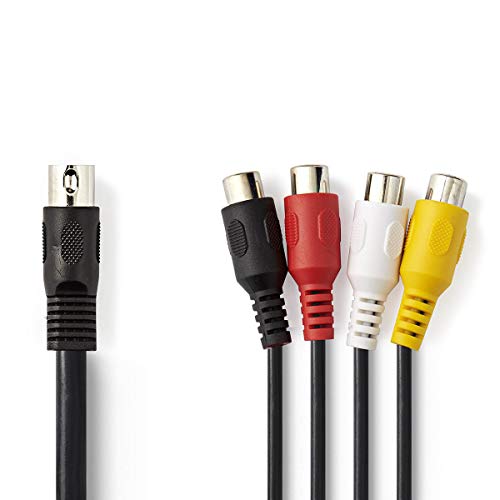 TronicXL 5 Pin Kabel 5-polig Din Stecker auf 4-Cinch Buchse Audio für Electrophonic kompatibel mit Bang & Olufsen Naim Quad Midi (0,2m) von TronicXL