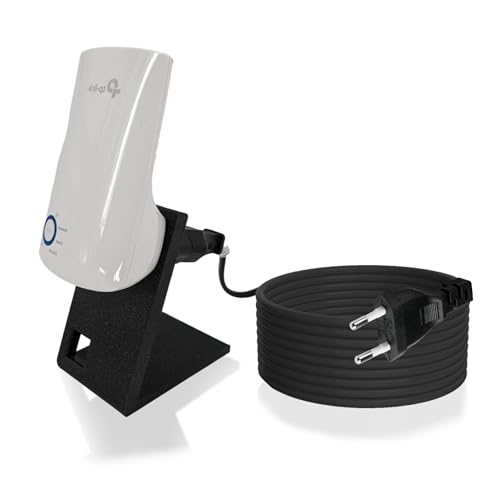 TronicXL 5m Verlängerung + Ständer W-LAN Repeater kompatibel mit TP-Link RE190 AC750 RE330 TL-WA850RE Halterung Stand 5 Meter Kabel von TronicXL