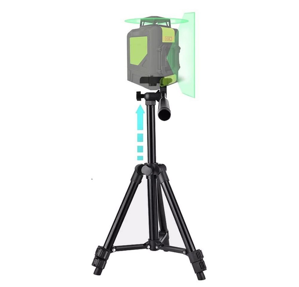 TronicXL 60cm Laserstativ Stativ Laser Baustativ kompatibel mit Bosch Einhell Stativhalterung (ausfahrbare Mittelsäule, 1/4", 3/8) von TronicXL