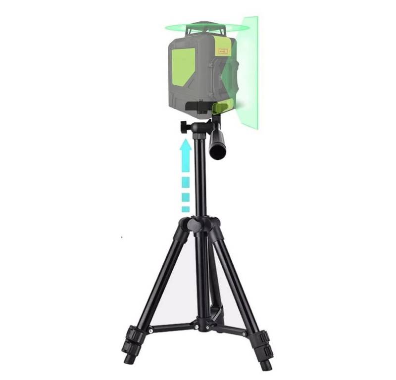TronicXL 60cm Laserstativ Stativ Laser Baustativ kompatibel mit Bosch Einhell Stativhalterung (ausfahrbare Mittelsäule, 1/4", 3/8) von TronicXL