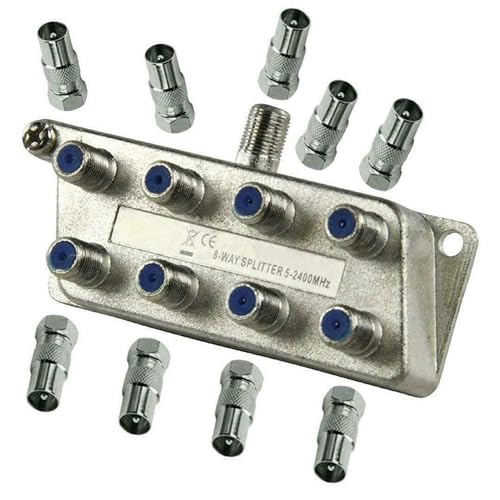TronicXL 8fach SAT Splitter 8-Fach BK Satellitenverteiler 8 Teilnehmer TV Kabel Adapter Antennenverteiler Kabelfernsehen DVBC für CATV Vodafone Unitymedia Unicable Aerial Sky HD tauglich 4K 3D TronicXL 8fach SAT Splitter 8-Fach BK Satellitenverteiler 8 Teilnehmer TV Kabel Adapter Antennenverteiler Kabelfernsehen DVBC für CATV Vodafone Unitymedia Unicable Aerial Sky HD tauglich 4K 3D von TronicXL