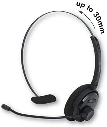 TronicXL Bluetooth Headset Mono mit Kopfbügel für Smartphone Kopfhörer + Mikrofon kompatibel mit Samsung Galaxy S10 Xcover Pro Edge S8 S8+ Duos S9 S9+ S10 S10+ S20+ S20 Ultra Handys von TronicXL