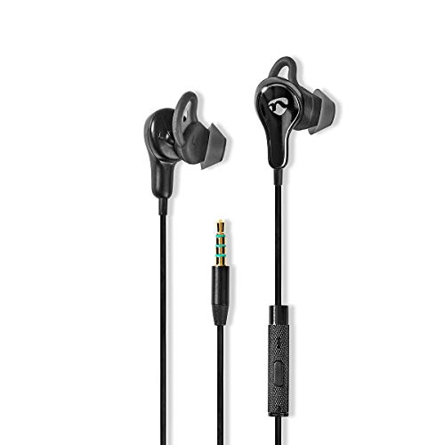 TronicXL Design Kopfhörer Ohrbügel Sport Stereo Kopfbügel Headphones 3,5mm Klinke kompatibel mit Mikrofon für Smartphone iPhone ipod Handy mit Kabel kabelgebunden In-Ear InEar Headset Headphone von TronicXL