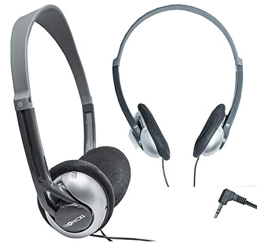 TronicXL Fernseh Kopfhörer 6m langes Kabel Kopfbügel kompatibel mit für Fernseher Samsung LG Sony Toshiba DYON JVC Philips Apple iPad iMac Computer etc Stereokopfhörer Headphones Klinkenstecker von TronicXL