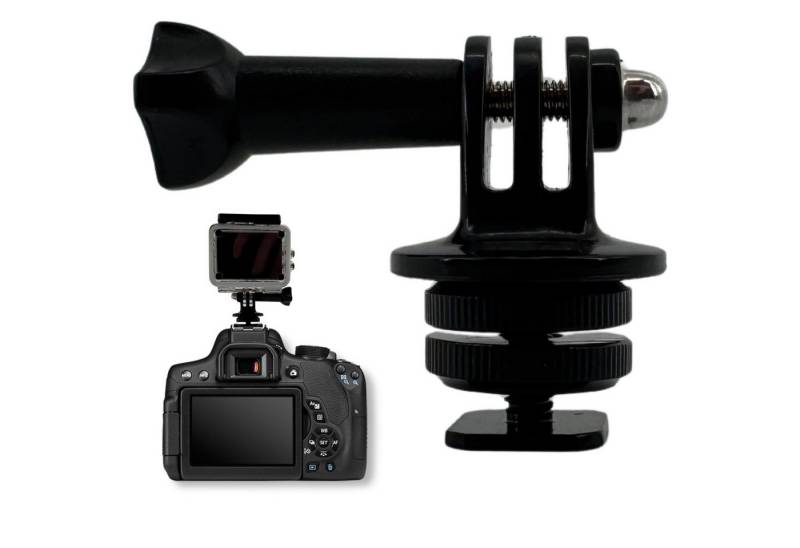 TronicXL Halterung für Kamera Actionkamera Actioncam für GoPro Osmo Blitzschuh Actioncam Zubehör (DSLR Action Hero, 1 2 3 4 5 Cold Shoe Hot Adapter) von TronicXL