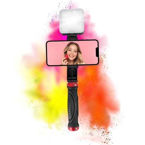 TronicXL Handgriff für Smartphone + Halterung drehbar + 49 LED Videoleuchte Lampe Licht Profi Kamera Stabilizer Selfie Stick Handy Stabilisator Griff kompatibel mit Apple iPhone Samsung Galaxy Xiaomi TronicXL Handgriff für Smartphone + Halterung drehbar + 49 LED Videoleuchte Lampe Licht Profi Kamera Stabilizer Selfie Stick Handy Stabilisator Griff kompatibel mit Apple iPhone Samsung Galaxy Xiaomi von TronicXL