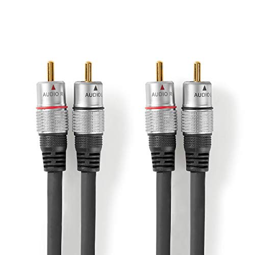 TronicXL High End Stereo Cinchkabel Digitales Koaxial-Audiokabel mit vergoldeten 24k-Phono-Steckverbindern Cinch Kabel Audio (2,5m) von TronicXL