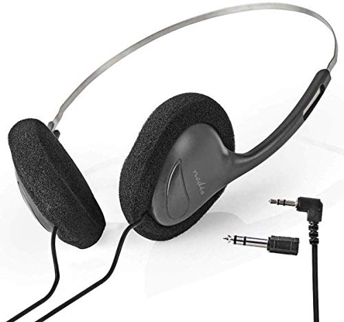 TronicXL Kopfhörer 3,5mm 6,35mm Klinke Stecker Kopfbügel mit Kabel für Diktiergerät Diktiergeräte Aufnahmegerät Wiedergabegerät Tonaufnahmegerät HD Audio Recorder Rekorder Sprachrekorder von TronicXL
