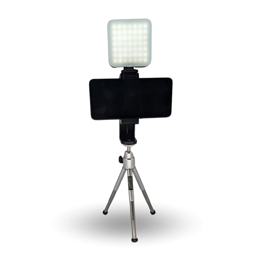 TronicXL Mini Smartphone Stativ mit Licht Influencer Tripod drehbar mit LED Lampe + Erweiterung für Blitzschuh Halterung Ständer Handy klein Foto Video höhenverstellbar TronicXL Mini Smartphone Stativ mit Licht Influencer Tripod drehbar mit LED Lampe + Erweiterung für Blitzschuh Halterung Ständer Handy klein Foto Video höhenverstellbar von TronicXL