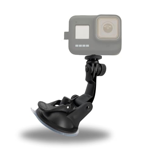 TronicXL Saugnapf Halterung 1/4" für Kamera Actioncam IP Cam Netatmo Arlo Eufy Webcam Dashcam Windschutzscheibe Fenster Schreibtisch Bad Küche Fliesen Halter Befestigung Montage von TronicXL