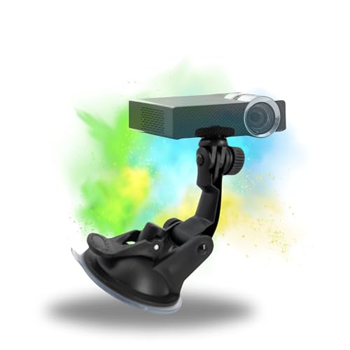 TronicXL Saugnapf Halterung für Mini Beamer 1/4" Schraube kompatibel mit Anker Wimius XGIMI Mars Vankyo Lesure Victising Andoid Befestigung Auto Winschutzscheibe Scheibe Tisch von TronicXL