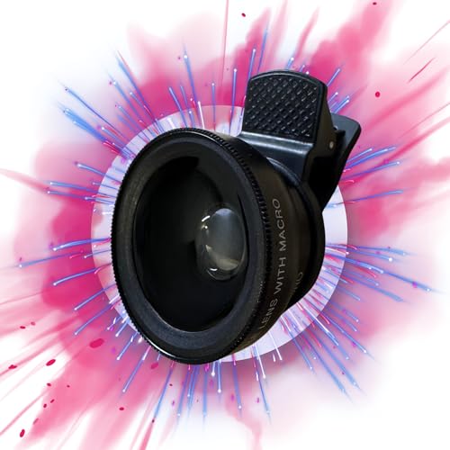 TronicXL Smartphone Makro Objektiv Linse Aufsatz 2-in-1 Handy-Kamera-Objektiv-Set Weitwinkel Telefonkamera kompatibel mit iPhone Samsung Pixel Android Makroobjektiv Handy Fotografie Zubehör von TronicXL