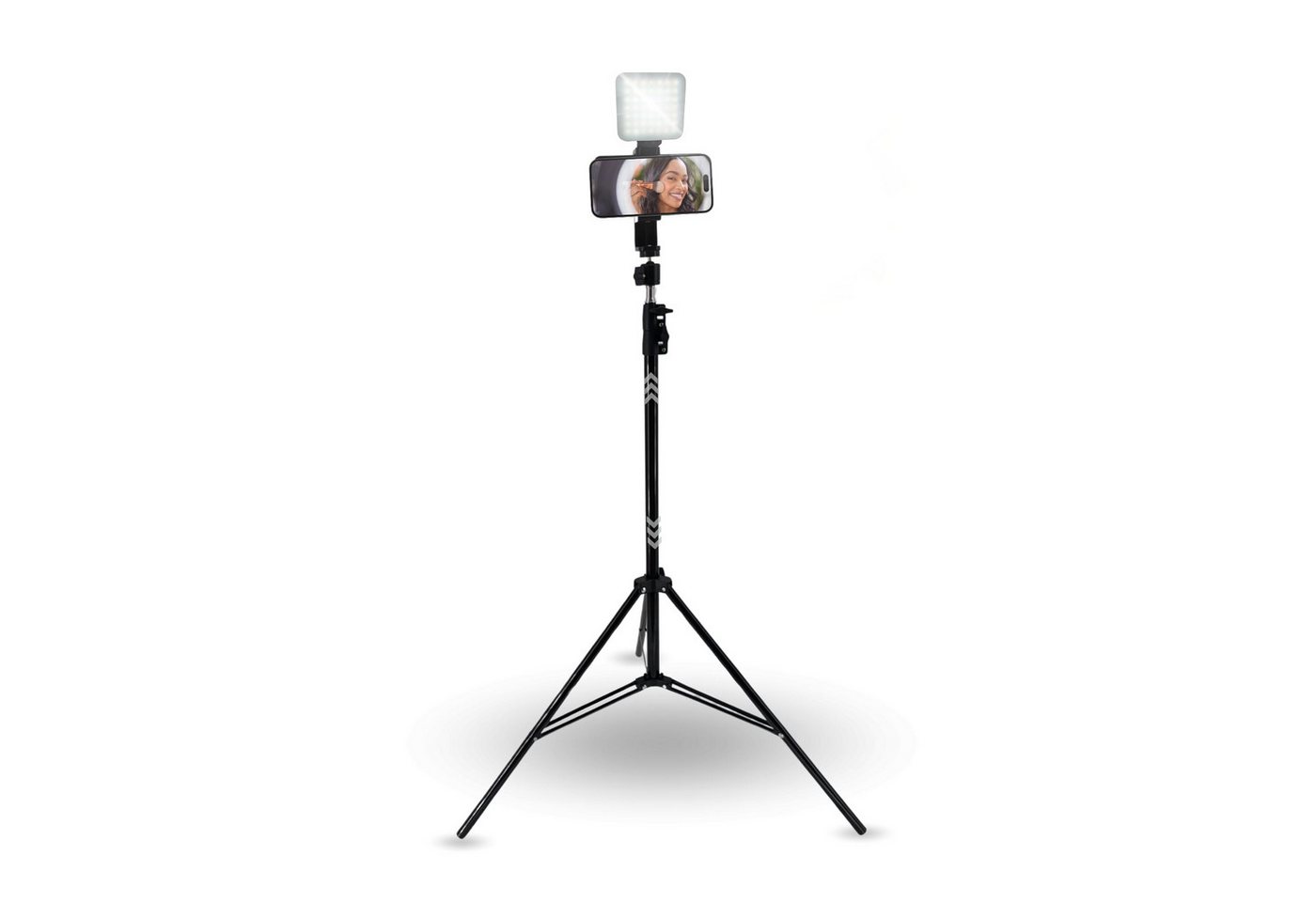 TronicXL Smartphone Stativ mit Licht 2m drehbar neigbar Halterung Ständer Säule Stativhalterung TronicXL Smartphone Stativ mit Licht 2m drehbar neigbar Halterung Ständer Säule Stativhalterung von TronicXL