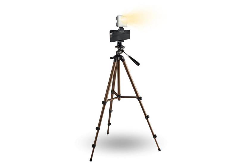 TronicXL Lichtanlage Smartphone Stativ mit Licht Halterung für Apple Iphone Samsung Xiaomi, Videolampe Videoleuchte Selfie Video Foto von TronicXL