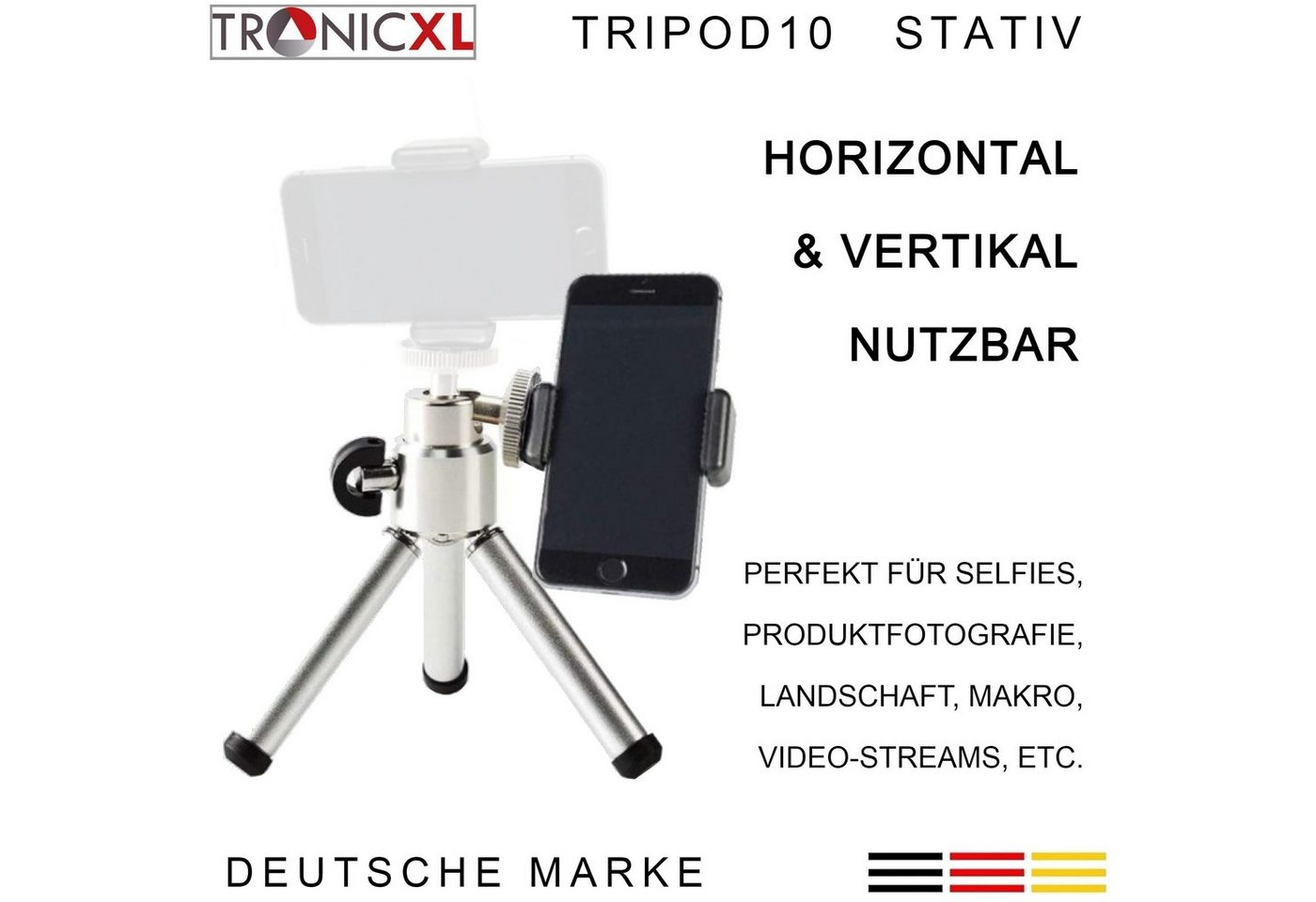 TronicXL Ständer Halterung für Apple iPhone Smartphone Handy Tisch Reise Stativ Handy-Halterung von TronicXL