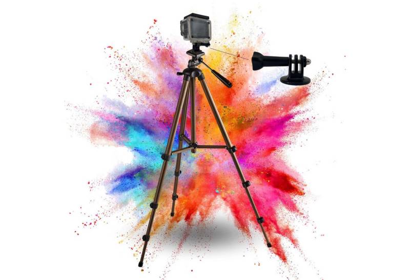 TronicXL Stativ Tripod für DJI Osmo GoPro Hero Hero+ Actioncam Zubehör Halter Dreibeinstativ von TronicXL