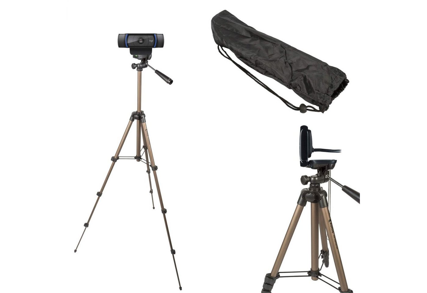 TronicXL Tripod Stativ für Webcam Logitech C920 Brio 4K C925e C922x C922 C930e Kamerastativ von TronicXL