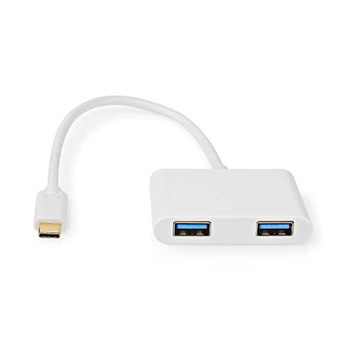 TronicXL USB 3.2 Gen 1 MultiPort Adapter USB-C Stecker - USB-A Buchse USB HUB Weiche 2-Fach 2 Port 5 Gbps von TronicXL