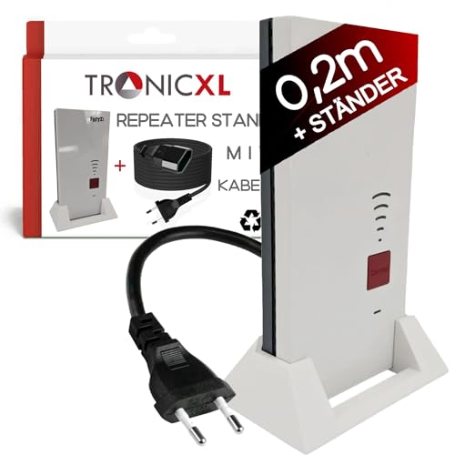 TronicXL Verlängerung/Ständer W-LAN Repeater kompatibel mit Fritz Repeater 2400 1160 1750e AVM Fritz! Halterung Stand (0,2m + Ständer) von TronicXL