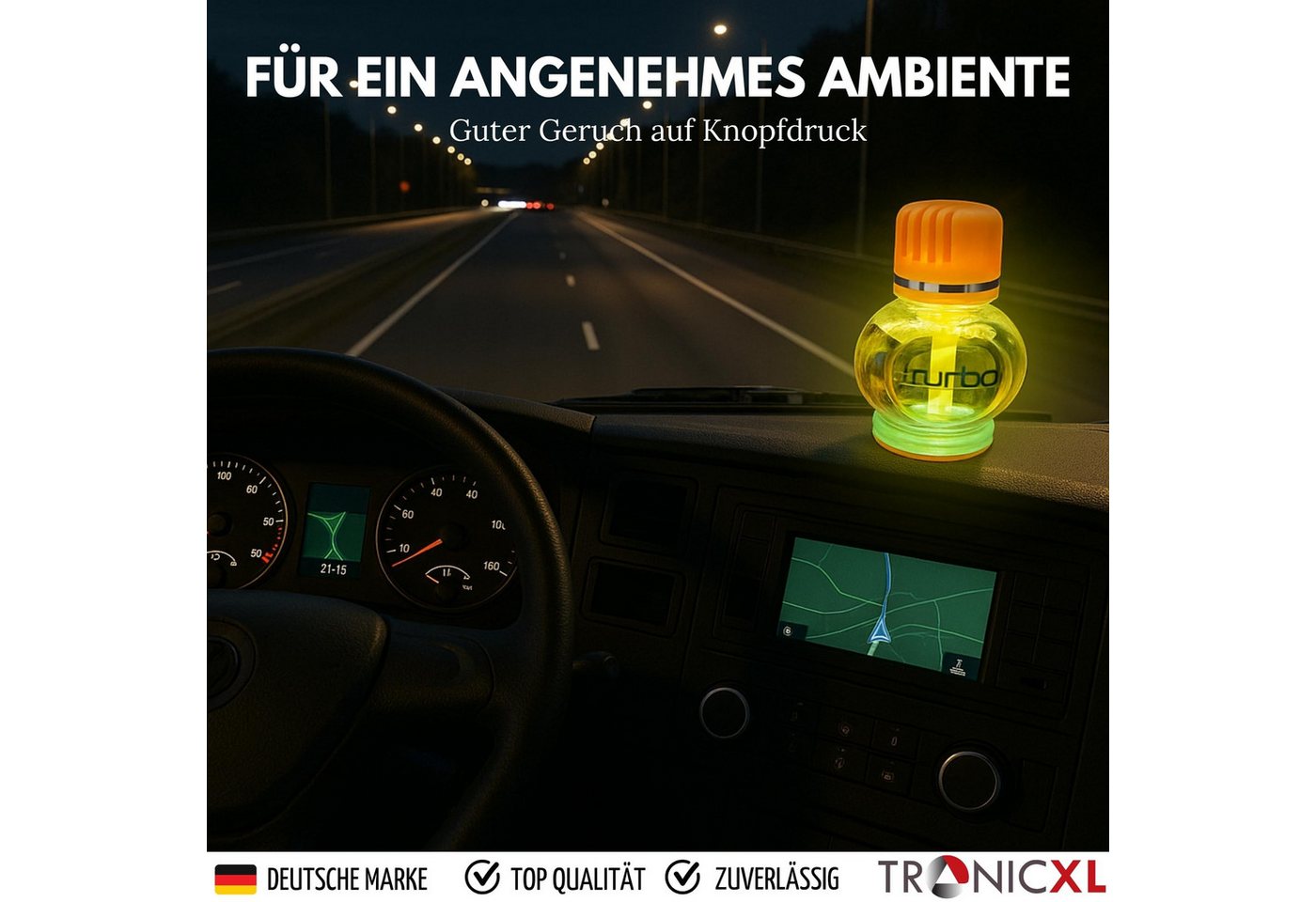TronicXL Zigarettenanzünder-Verteiler 12V 24V Gadget Lufterfrischer Vanille mit Beleuchtung PKW LKW LED, Trucker Zubehör Innenraum TronicXL Zigarettenanzünder-Verteiler 12V 24V Gadget Lufterfrischer Vanille mit Beleuchtung PKW LKW LED, Trucker Zubehör Innenraum von TronicXL