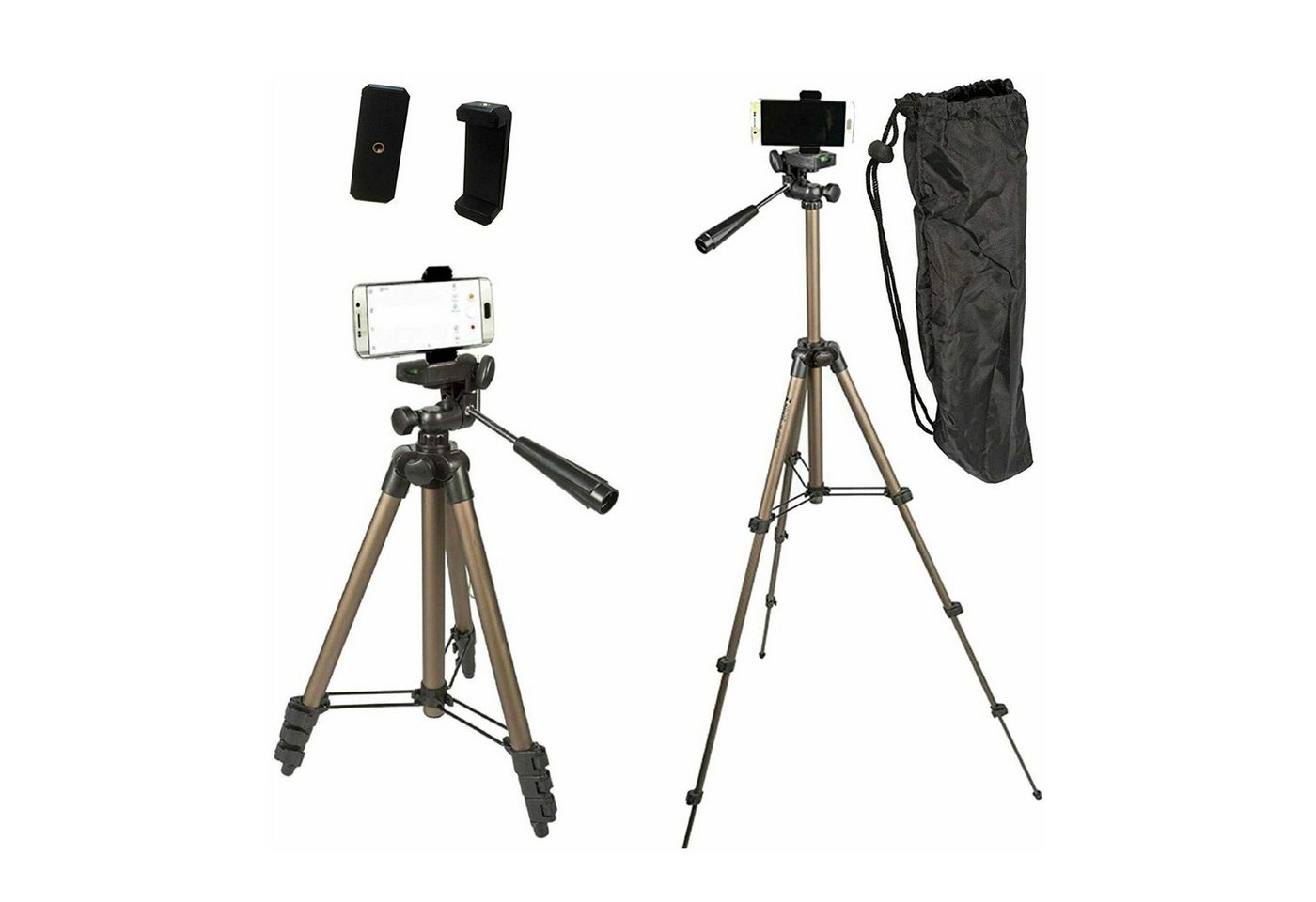 TronicXL Tripod für Smartphone iphone Stativ Kamerastativ Halterung mit Adapter Smartphone-Halterung TronicXL Tripod für Smartphone iphone Stativ Kamerastativ Halterung mit Adapter Smartphone-Halterung von Tronicxl