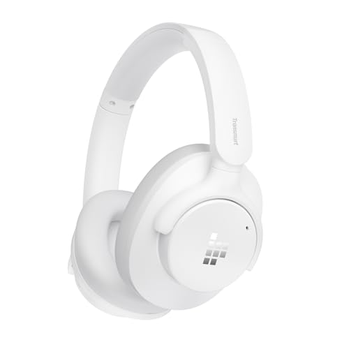 Tronsmart Q20S Hybrid Noise Cancelling Kopfhoerer Kabellos, Over Ear Kopfhörer mit Mikrofon, Hi-Res-Audio, 60 Stunden, Deep Bass, individueller EQ über App, für unterwegs, Homeoffice (Weiß) von Tronsmart