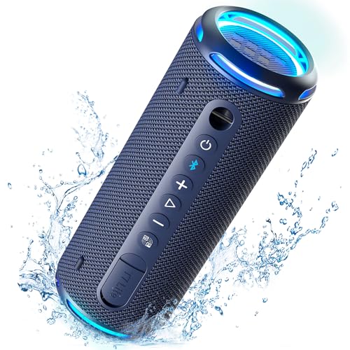 Tronsmart T7Lite Bluetooth Lautsprecher mit Dual Treiber Starkem Bass, IPX7 Wasserdicht, Stereo-Sound, 24h Spielzeit Musikbox für Partys, im Freien (Blau) von Tronsmart