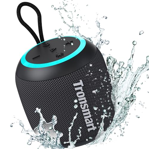 Tronsmart T7Mini Bluetooth Lautsprecher Musikbox mit Licht, 15W Stereo Bluetooth 5.3, IPX7 Wasserschutz, Bass Kabellos Box, Eingebautes Mikrofon, 18h Akku, für Reisen, Sport, Draußen von Tronsmart