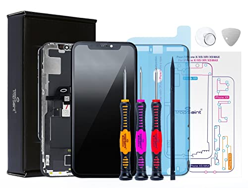 Trop Saint® Display OLED Für iPhone XS 10S Bildschirm Komplett Schwarz mit Werkzeug und Dichtung Wasserdicht von Trop Saint