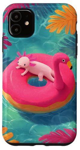 Axolotl Flamingo Sommerspaß Hülle für iPhone 11 Axolotl Flamingo Sommerspaß Hülle für iPhone 11 von Tropical Designs by Dennex