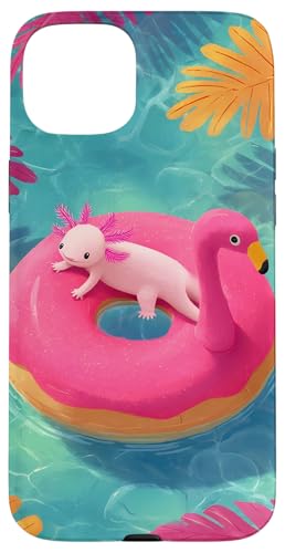 Axolotl Flamingo Sommerspaß Hülle für iPhone 15 Plus Axolotl Flamingo Sommerspaß Hülle für iPhone 15 Plus von Tropical Designs by Dennex