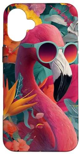 Flamingo Tropische Blumen Natur Hülle für iPhone 16 Plus Flamingo Tropische Blumen Natur Hülle für iPhone 16 Plus von Tropical Designs by Dennex