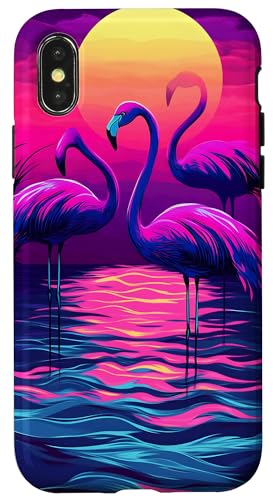 Flamingos Sonnenuntergang Natur Urlaub Hülle für iPhone X/XS Flamingos Sonnenuntergang Natur Urlaub Hülle für iPhone X/XS von Tropical Designs by Dennex