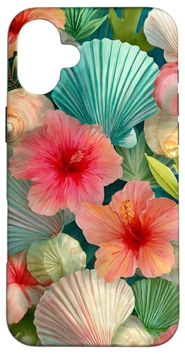 Hibiskus Blumen Muschel Sommer Natur Hülle für iPhone 16 Plus Hibiskus Blumen Muschel Sommer Natur Hülle für iPhone 16 Plus von Tropical Designs by Dennex