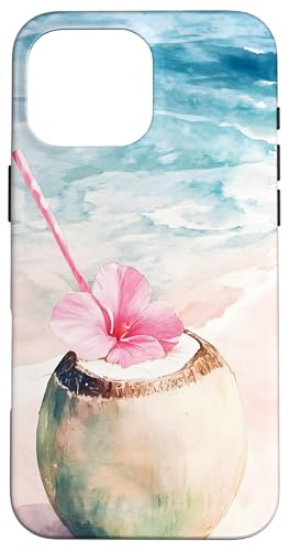 Kokosnuss Getränk Blume Sommer Strand Hülle für iPhone 16 Pro Max Kokosnuss Getränk Blume Sommer Strand Hülle für iPhone 16 Pro Max von Tropical Designs by Dennex
