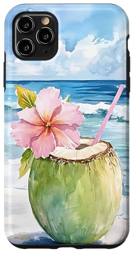 Kokosnuss Hibiskus Strand Natur Sommerurlaub Hülle für iPhone 11 Pro Max Kokosnuss Hibiskus Strand Natur Sommerurlaub Hülle für iPhone 11 Pro Max von Tropical Designs by Dennex