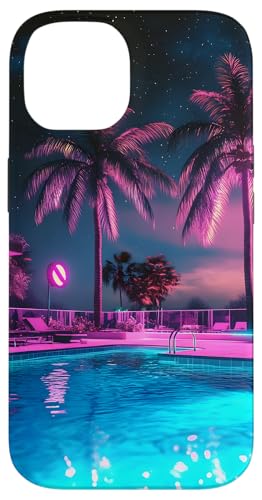 Pool Night Palm Sommerurlaub Hülle für iPhone 14 Pool Night Palm Sommerurlaub Hülle für iPhone 14 von Tropical Designs by Dennex