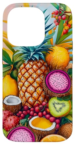 Tropische Früchte Ananas Kiwi Kokosnuss Zitrone Orange Hülle für iPhone 14 Pro Tropische Früchte Ananas Kiwi Kokosnuss Zitrone Orange Hülle für iPhone 14 Pro von Tropical Designs by Dennex
