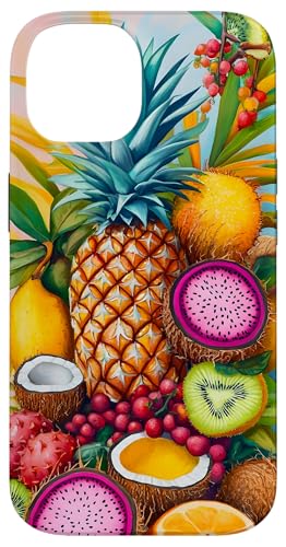 Tropische Früchte Ananas Kiwi Kokosnuss Zitrone Orange Hülle für iPhone 14 Tropische Früchte Ananas Kiwi Kokosnuss Zitrone Orange Hülle für iPhone 14 von Tropical Designs by Dennex