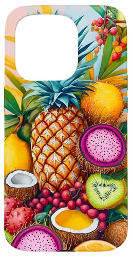 Tropische Früchte Ananas Kiwi Kokosnuss Zitrone Orange Hülle für iPhone 15 Pro Tropische Früchte Ananas Kiwi Kokosnuss Zitrone Orange Hülle für iPhone 15 Pro von Tropical Designs by Dennex