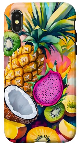 Tropische Früchte Bunt Natur Sommer Hülle für iPhone X/XS Tropische Früchte Bunt Natur Sommer Hülle für iPhone X/XS von Tropical Designs by Dennex