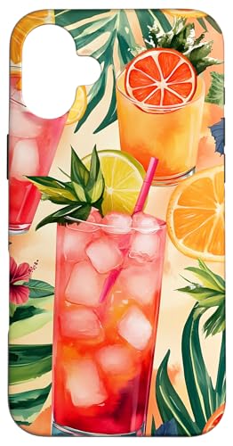 Tropisches Fruchtgetränk Floral Natur Sommerurlaub Hülle für iPhone 16 Plus Tropisches Fruchtgetränk Floral Natur Sommerurlaub Hülle für iPhone 16 Plus von Tropical Designs by Dennex