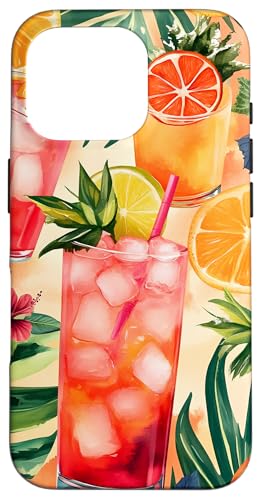 Tropisches Fruchtgetränk Floral Natur Sommerurlaub Hülle für iPhone 16 Pro Tropisches Fruchtgetränk Floral Natur Sommerurlaub Hülle für iPhone 16 Pro von Tropical Designs by Dennex