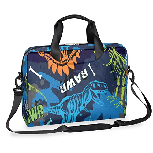 Dino Laptoptasche für 13-16 Zoll Dinosaurier Dino Laptop Schultertasche Aktentasche Messenger Tragetasche Tasche von TropicalLife