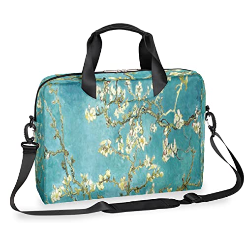 Laptop-Tasche mit Blumenmalerei, Vintage-Stil, für 13-16 Zoll alte Blumen, Laptop, Schultertasche, Aktentasche, Messenger-Tragetasche von TropicalLife