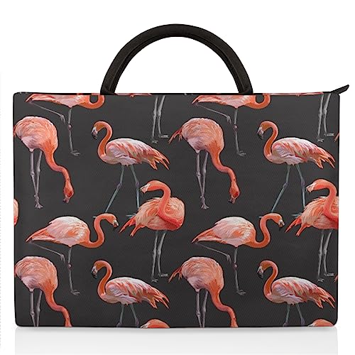 Laptoptasche mit Flamingo-Muster für 33-43 cm (13–17 Zoll) Flamingo-Vogel-Hand, Laptoptasche, Aktentasche, Messeng von TropicalLife