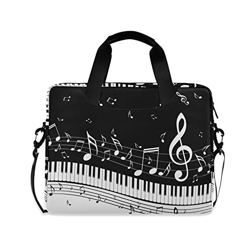 RELEESSS Laptop-Hülle, Musiknoten, Kunst, Laptop-Handtasche, Aktentasche, Kuriertasche, Tragetasche, Tasche, verstellbarer Schultergurt für 33-40,6 cm (13-16 Zoll) von TropicalLife